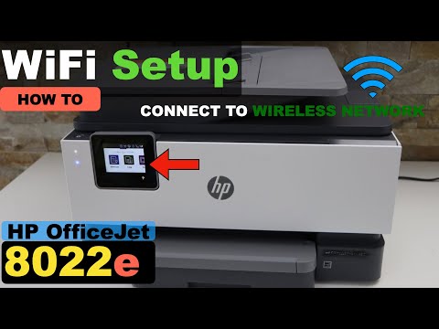 Thumbnail for HP OfficeJet 8022e WiFi Setup, Connect To Router Using Touch Display Panel