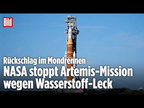 RÜCKSCHLAG FÜR NASA: Wasserstoff-Leck stoppt Artemis-Mission