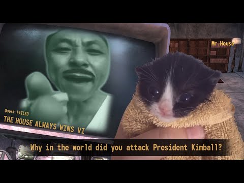 Mr. House yells at the courier  / Mr. House wants to know why  / Fallout New Vegas memes