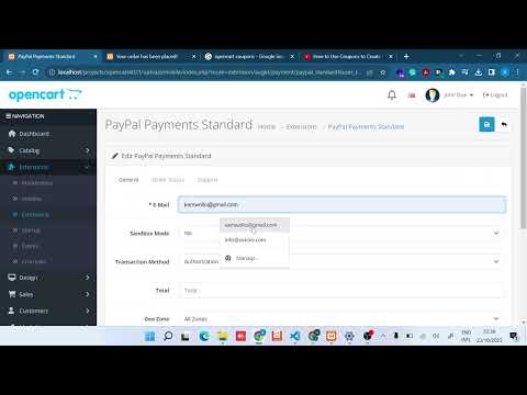 How to setup Paypal for OpenCart 4x