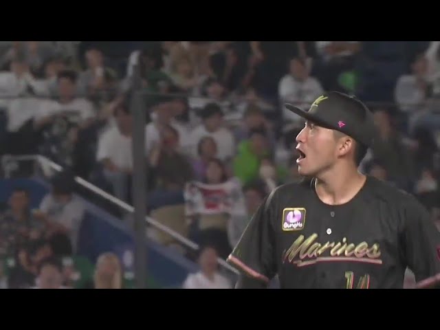 【6回表】満塁のピンチを抑えた!! マリーンズ・小島和哉 力強いストレートで見逃し三振!!  2024年7月12日 千葉ロッテマリーンズ 対 オリックス・バファローズ