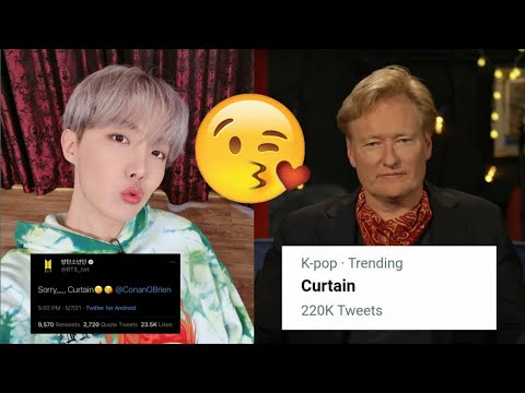 Jhope apologized  to Conan on Twitter cutely🤩😇 |#curtain #Jhope