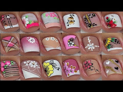VARIEDAD DE DISEÑOS DE UÑAS PARA PIES | MODLOS DE UÑAS PIES 🦶 💅😍