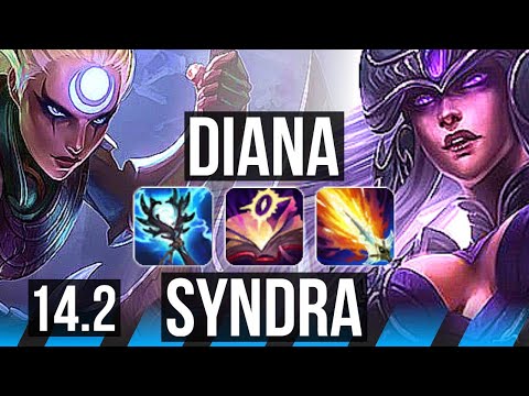 DIANA vs SYNDRA (MID) | 10/1/5, 800+ games, Legendary | NA Diamond | 14.2