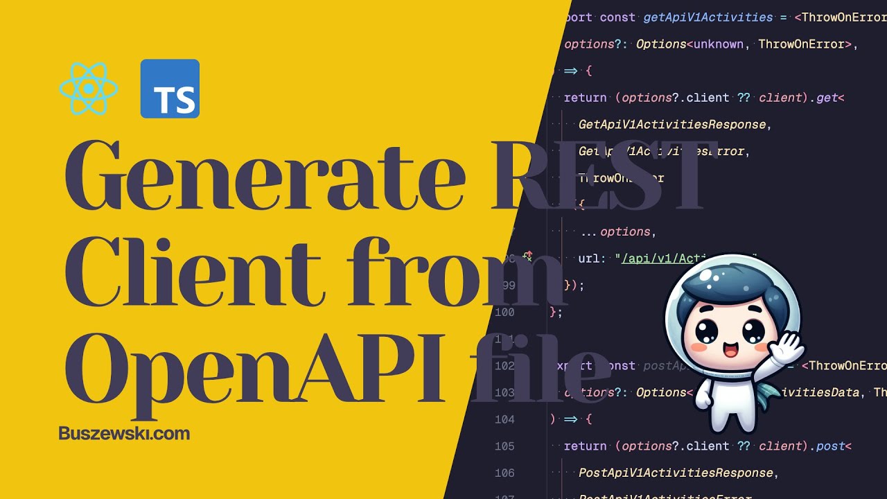 Generate an OpenAPI CLIENT for REACT