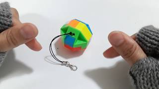 How to solve a 6-piece colorful puzzle cube keychain 쉽게 퍼즐 맞추기