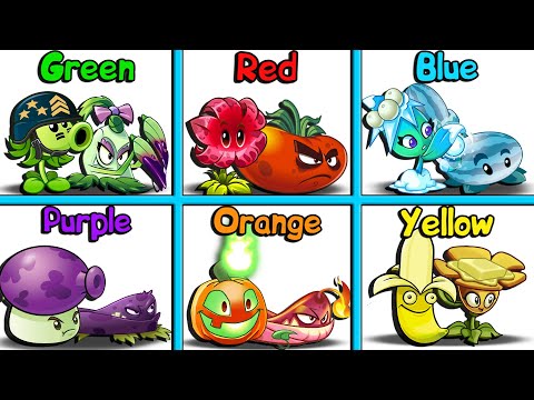 PvZ 2 Random 6 Best Pair Colorful Plants Battlez - Which Team Plant Will Win?