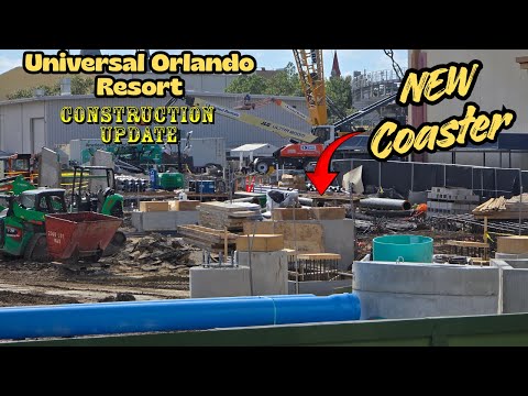 Universal Orlando Resort New Roller Coaster Construction Update & More 12.21.25 Big Crane Is Back!