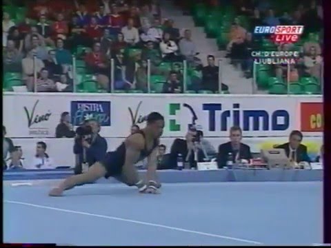 Florent MAREE (FRA) floor - 2004 Europeans Ljubljana Team