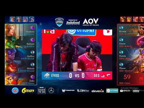 EVOS vs SES Match 1  ESL Clash of Nations - Arena of Valor Day 1