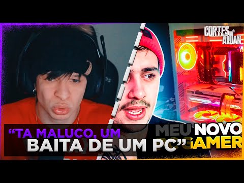 ARUAN REAGE A MONTEI MEU NOVO PC E MOSTREI COMO FICOU MEU SETUP! (GABEPEIXE) - Cortes do Aruan