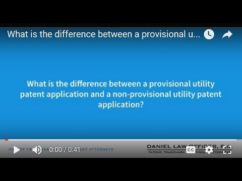 What is the difference between a provisional utility patent application and a non-provisional...