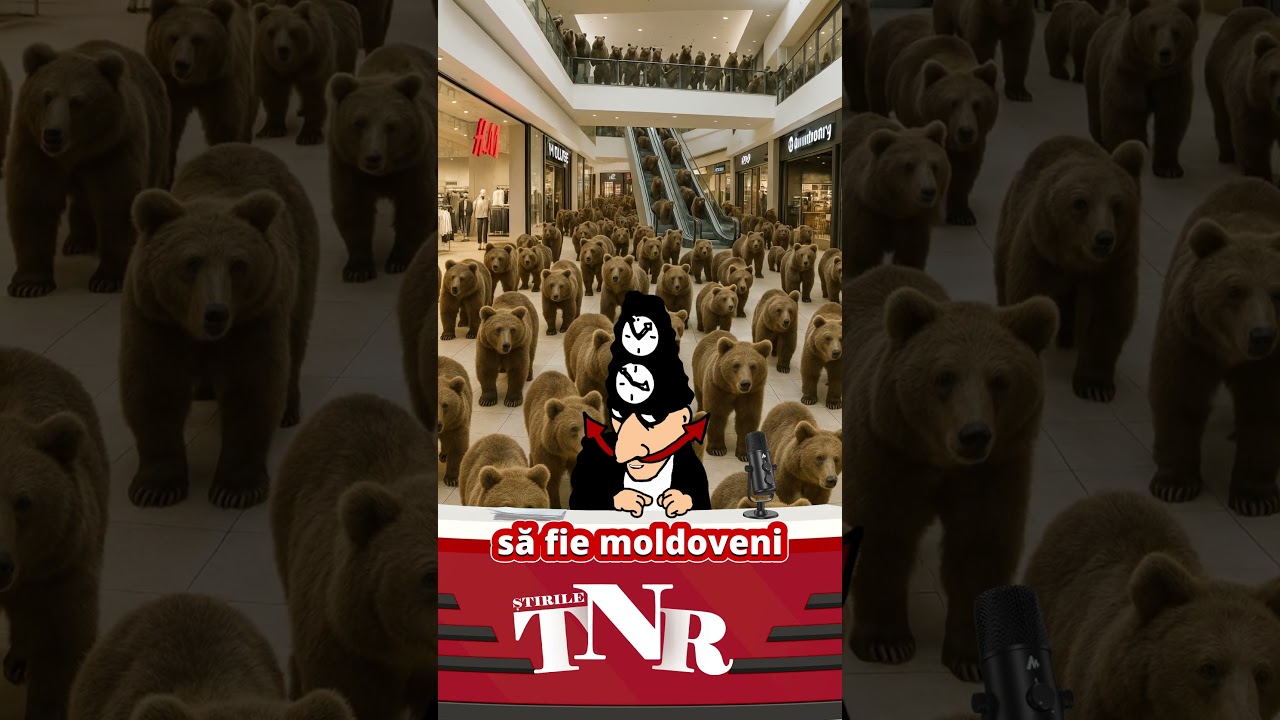 Urșii au luat cu asalt mall-ul din Brașov ca să scape de caniculă