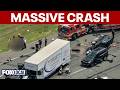 Out Of Control Moving Truck Crashes Into 10 Cars On Columbia Pike Cybertruck Split In Half