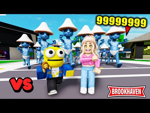 ODA & ODETTE VS 99999999 SMURF CAT SECRET (Amazing) #1! Roblox Brookhaven RP