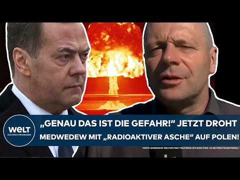 PUTINS KRIEG: "Genau das ist die Gefahr!" Jetzt droht Medwedew Polen mit "radioaktiver Asche!"