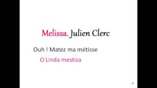 Julien Clerc Melissa letra frances español)