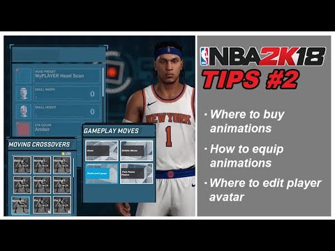 NBA 2K18 - TIPS #2 (Buying & Equipping Animations,Jumpshots, Dunks, emotes etc..)