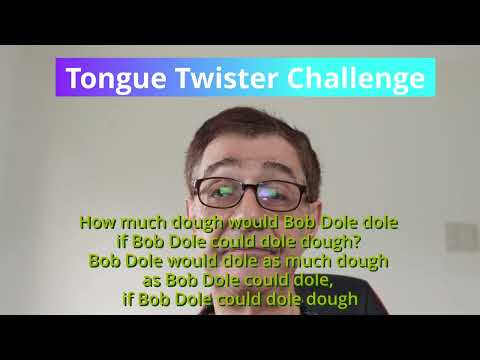 How fast can you say tongue twister 648: How much dough would Bob Dole dole   ...?