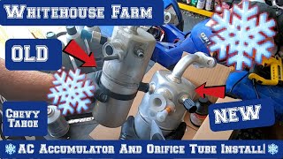 How To Replace A AC Accumulator And ORIFICE TUBE On A Chevy Tahoe/GM Vehicle DIY!
