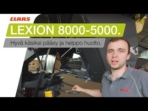 CLAAS LEXION 8000-5000. Hyvä käsiksi pääsy ja helppo huolto.