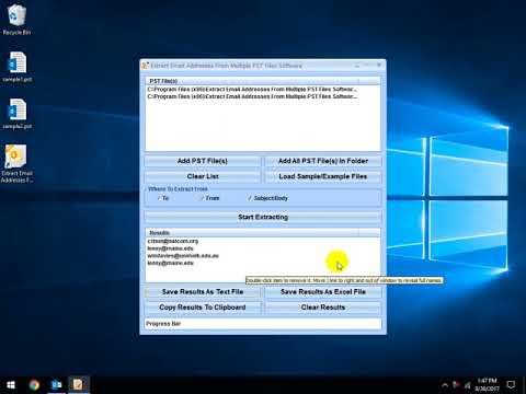 Extract Email Addresses From Multiple PST Files Software