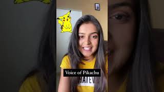Voice of Pikachu  Youtube Shorts