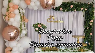 Decoracion para primera Comunion.