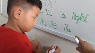 How to write Vietnamese for kids  😍🌳❤️🍀🌿Henry 5 tuổi viết tiếng Việt