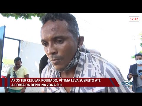 Após ter o celular roubado, vítima leva suspeito até a porta da DEPRE na zona sul 12 07 2021