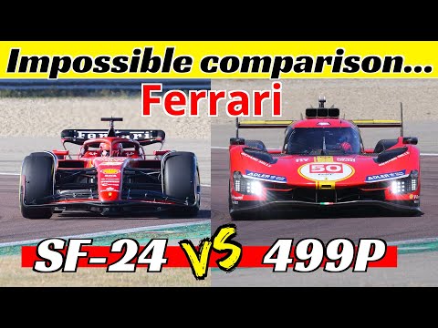 Ferrari SF-24 F1 Vs Ferrari 499p Le Mans Hypercar - OK, it's an impossible comparison, but...