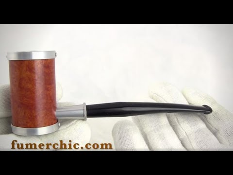 Pipe TSUGE metal tankard smooth 6016: pipe japonaise en bruyère.