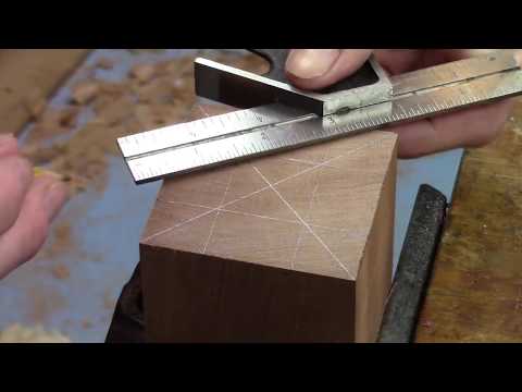 Laying out an octagon on a turning blank