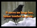 Le corbeau et le renard de Jean de La Fontaine  sous titré