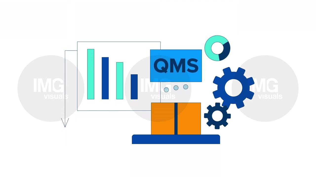 Quality management system with data visualization 2D animation