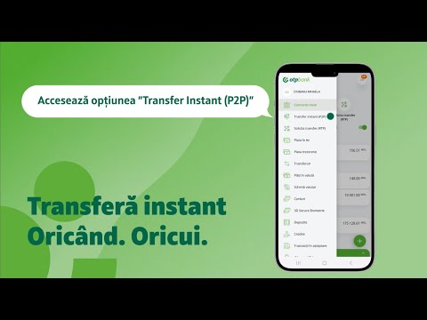 Transfer instant (P2P) în OTP Mobile Banking