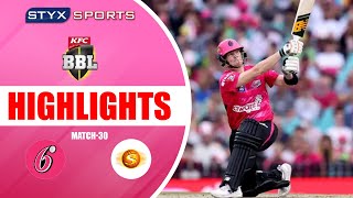 SYDNEY SIXERS VS PERTH SCORCHERS