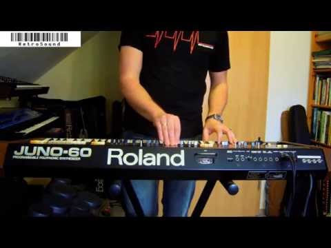 Roland Juno-60 Analog Synthesizer (1982) RetroSound sound demo