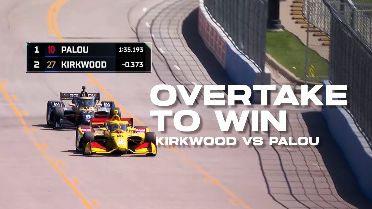 Click to watch the video “Race Winning Pass! Kyle Kirkwood vs Alex Palou at Arlington GP”
