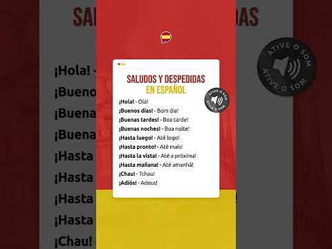 Você sabe falar as saudações e despedidas em espanhol? ?? #shorts #espanhol