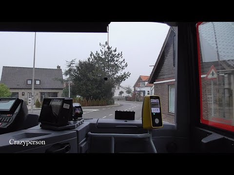 Cabinerit Zuidland - Hellevoetsluis, EBS Buslijn 106 in mist