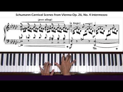 Schumann Carnival Scenes from Vienna Op. 26, No. 4 Intermezzo Piano Tutorial