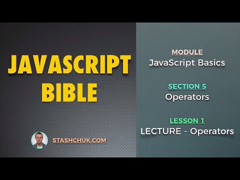 01 LECTURE Operators Overview JAVASCRIPT BASICS Operators