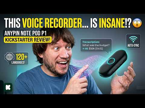 ANYPIN Note Pod P1 – AI Voice Recorder With 120+ Languages?! Kickstarter Review