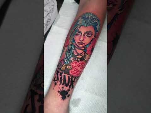 Jinx from League of Legends tattoo by FakkuBunny in Pensacola Florida