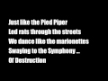 Symphony of Destruction (Lyrics)