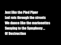 Symphony of Destruction (Lyrics) 