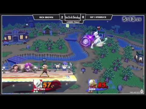 True Combo Thurs #0.2: Losers Finals: Rich Brown (MEWTWO) vs INF | K9sbruce (DIDDY KONG, SHEIK)
