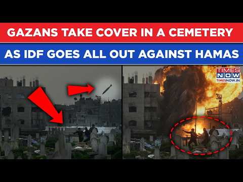 Dramatic Israel Army Strike In Gaza City Caught On Cam: Watch Palestinians Take Cover In Cemetery