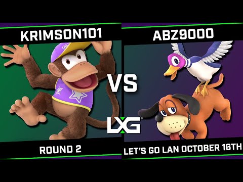 Krimson101 (Diddy Kong) vs ABZ9000 (Duck Hunt) - LXG Let's Go LAN October 16th
